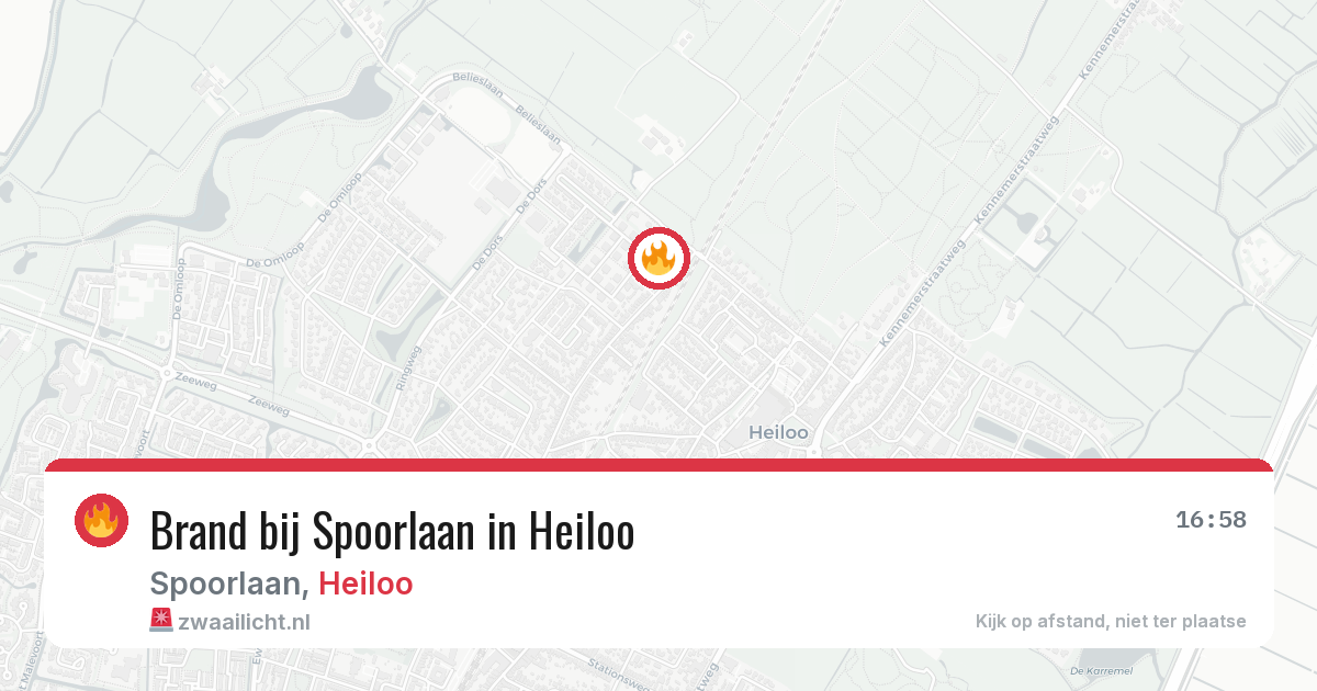 Brand bij Spoorlaan in Heiloo — 7 mrt 2026