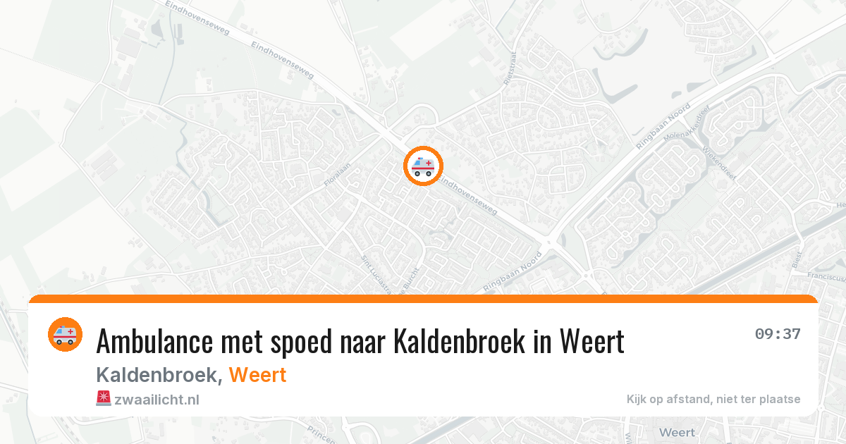 Ambulance met spoed naar Kaldenbroek in Weert — 4 aug 2026