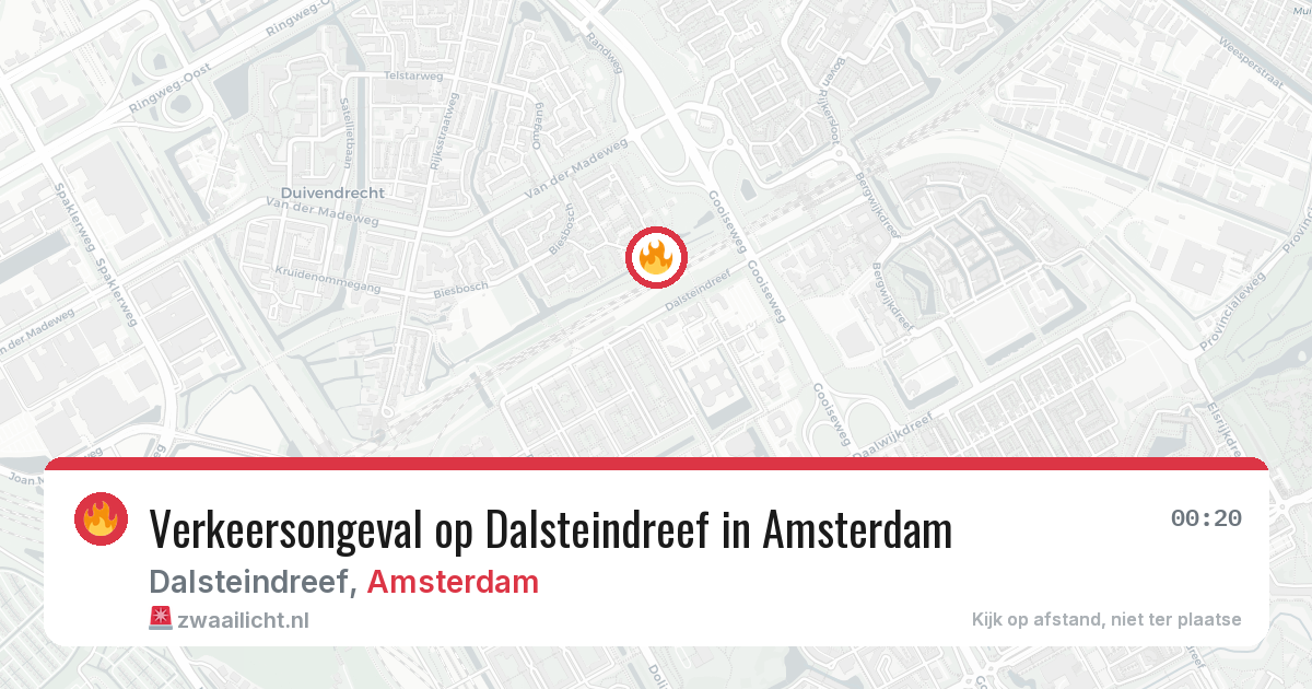 Verkeersongeval op Dalsteindreef in Amsterdam — 25 jun 2026