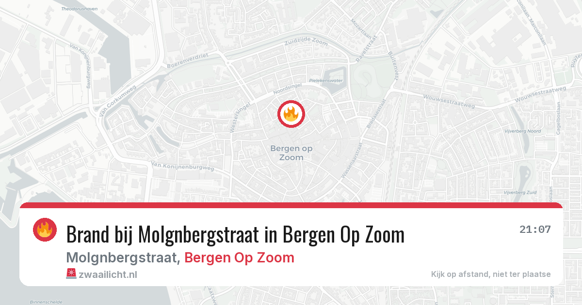 Brand bij Molgnbergstraat in Bergen Op Zoom — 2 jul 2026