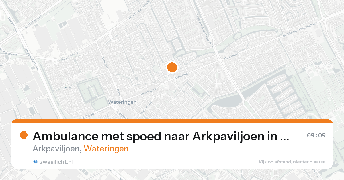 Ambulance met spoed naar Arkpaviljoen in Wateringen — 23 aug 2026
