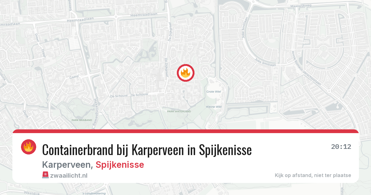 Containerbrand bij Karperveen in Spijkenisse — 31 mei 2026