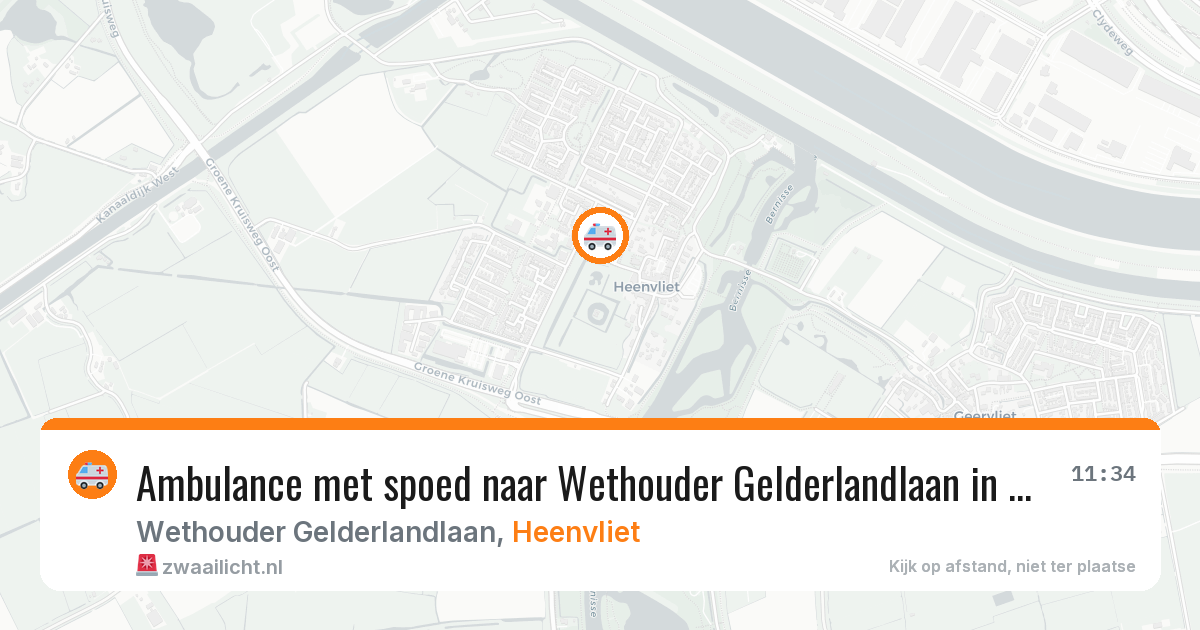 Ambulance met spoed naar Wethouder Gelderlandlaan in Heenvliet — 25 mei 2026