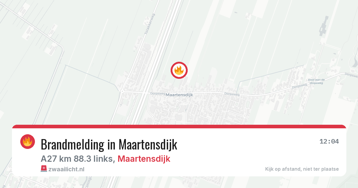 Brandmelding in Maartensdijk — 27 jun 2026