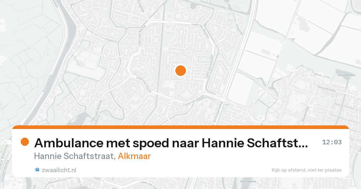 Ambulance met spoed naar Hannie Schaftstraat in Alkmaar — 31 jan 2026