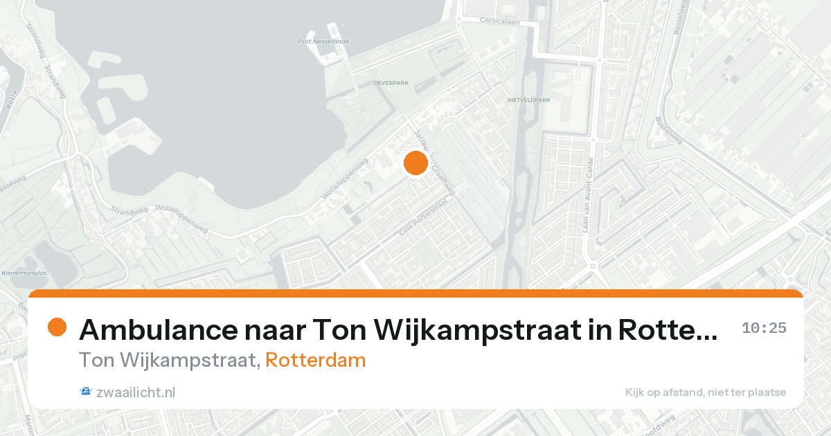 Ambulance naar Ton Wijkampstraat in Rotterdam — 31 jan 2026