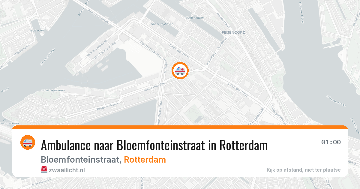 Ambulance naar Bloemfonteinstraat in Rotterdam — 8 mei 2026