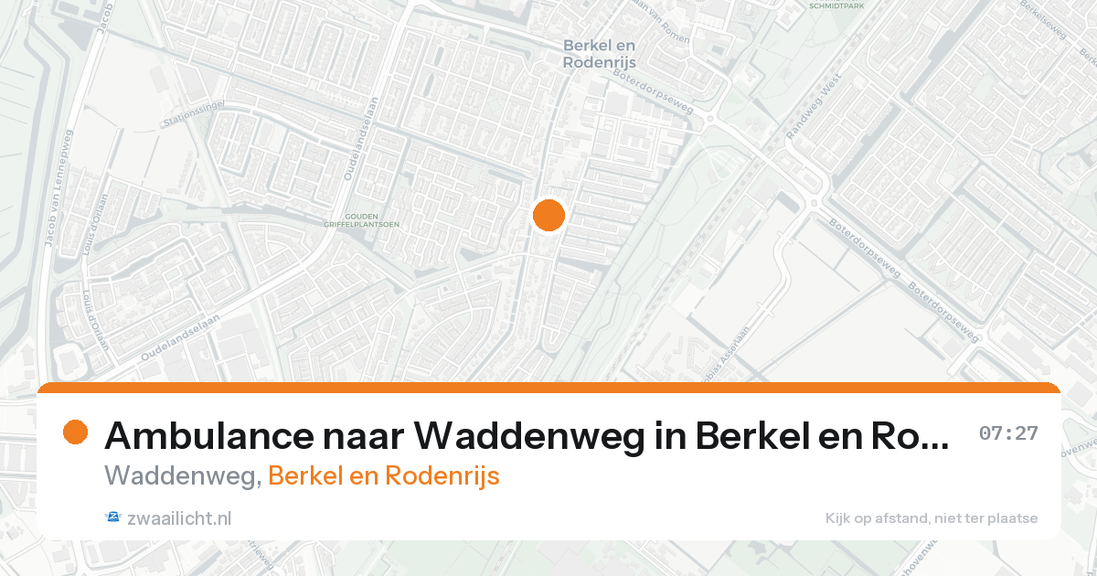 Ambulance naar Waddenweg in Berkel en Rodenrijs — 25 aug 2026