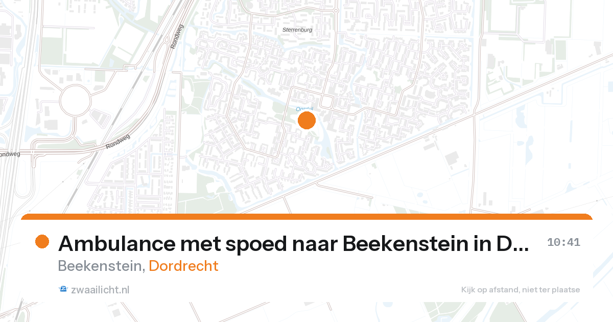 Ambulance met spoed naar Beekenstein in Dordrecht — 26 aug 2026