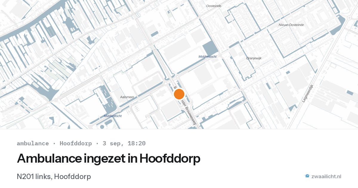 Ambulance ingezet in Hoofddorp — 3 sep 2026