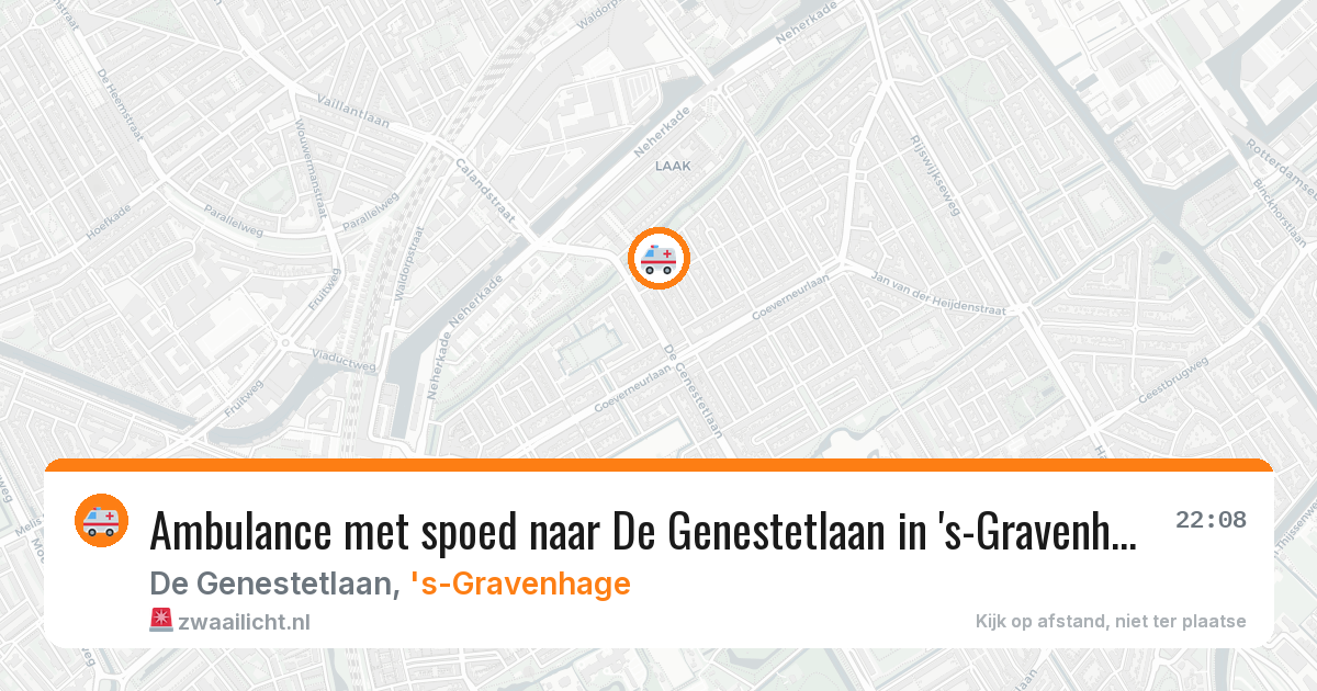 Ambulance met spoed naar De Genestetlaan in 's-Gravenhage — 15 feb 2026