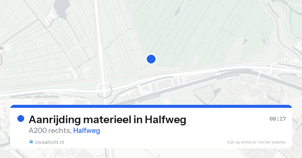 Aanrijding materieel in Halfweg — 21 aug 2026