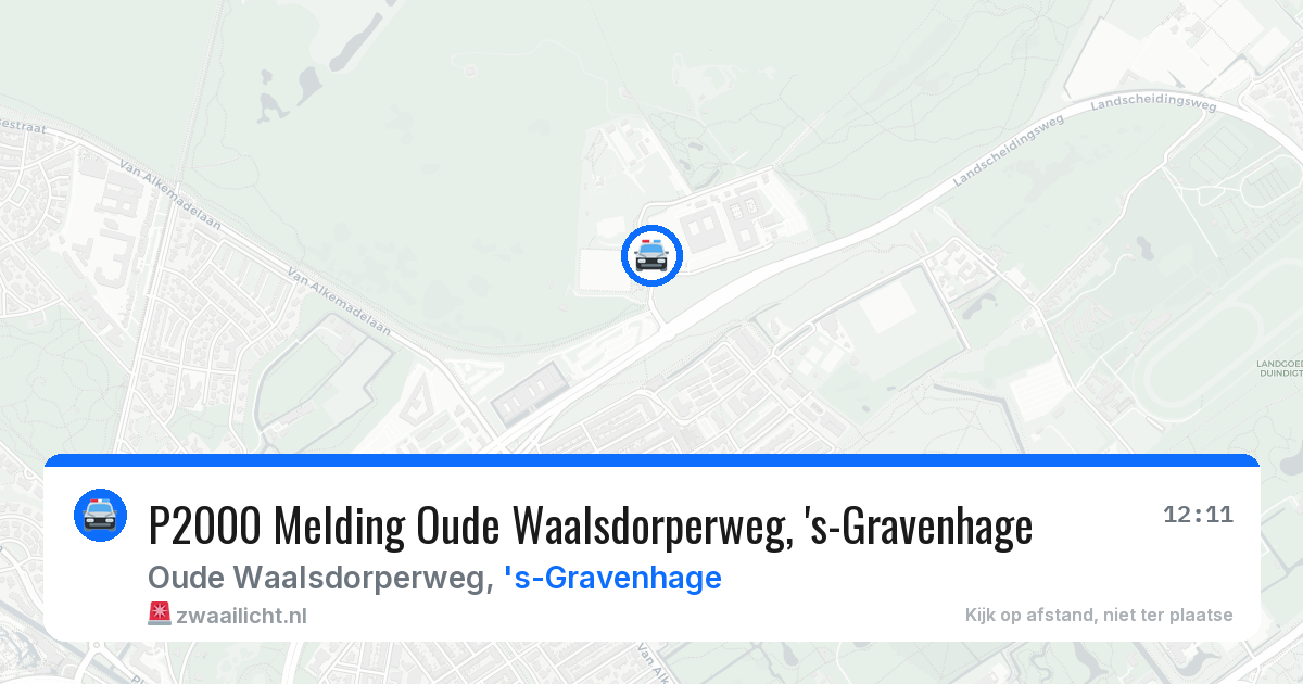 P2000 Melding Oude Waalsdorperweg, 's-Gravenhage — 14 mei 2026