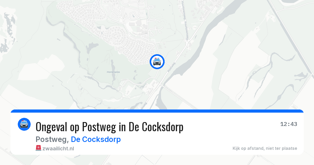 Ongeval op Postweg in De Cocksdorp — 28 jun 2026
