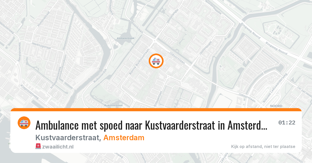 Ambulance met spoed naar Kustvaarderstraat in Amsterdam — 11 jul 2026