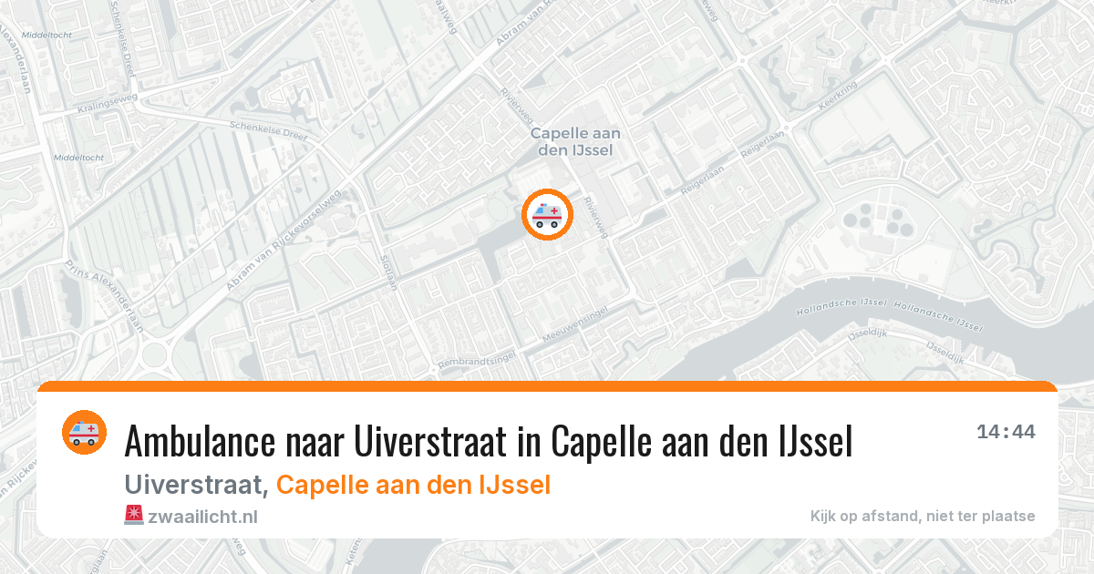 Ambulance naar Uiverstraat in Capelle aan den IJssel — 15 jul 2026