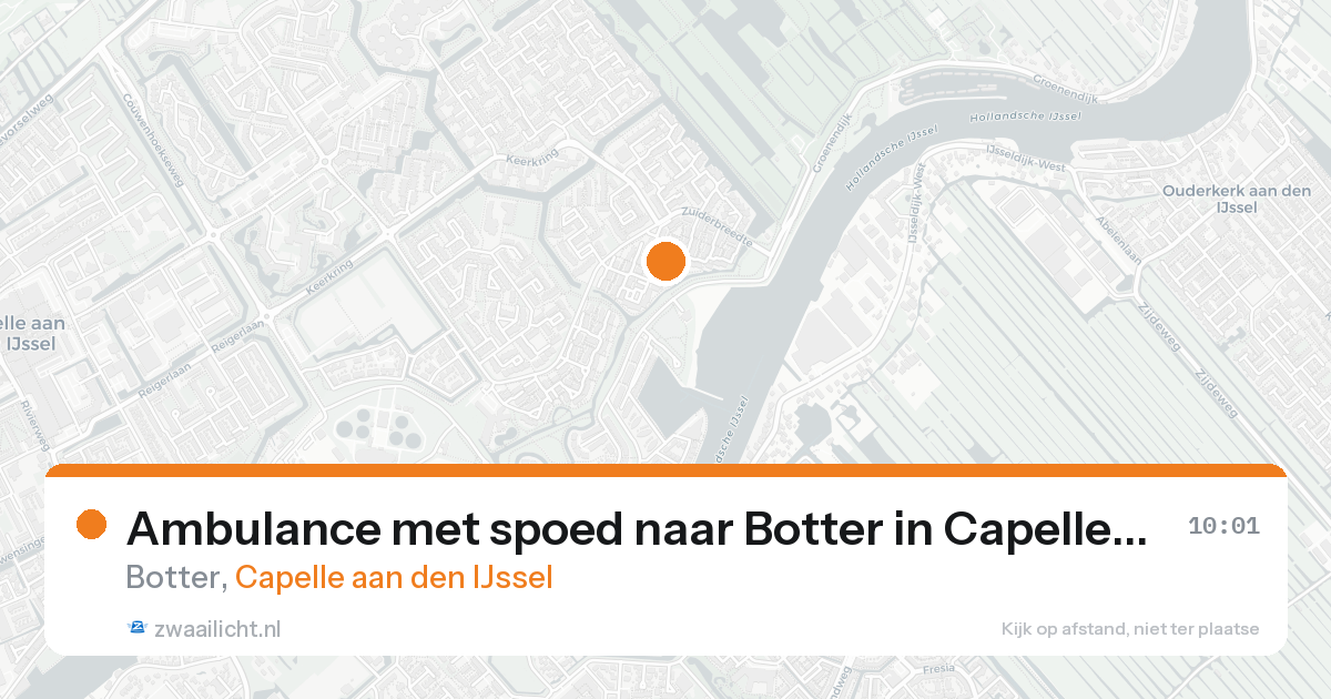 Ambulance met spoed naar Botter in Capelle aan den IJssel — 24 aug 2026