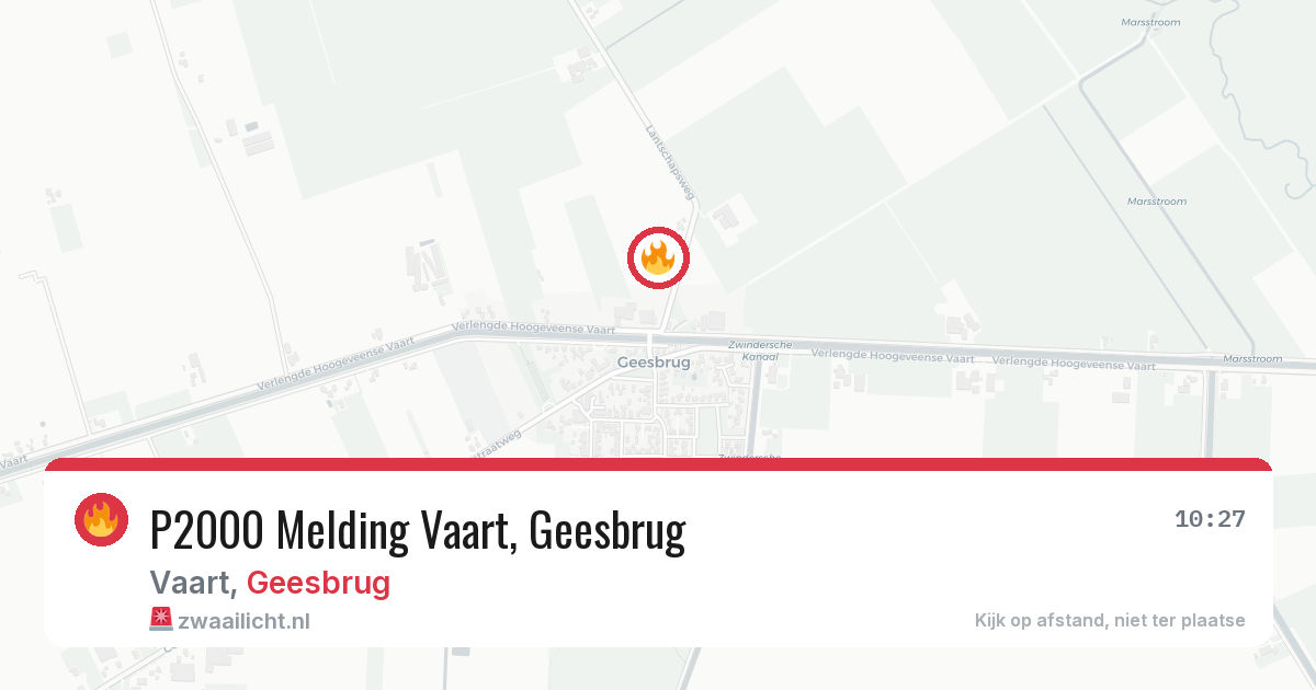 P2000 Melding Vaart, Geesbrug — 2 apr 2026