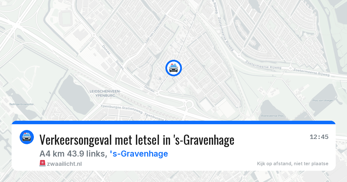 Verkeersongeval met letsel in 's-Gravenhage — 4 apr 2026