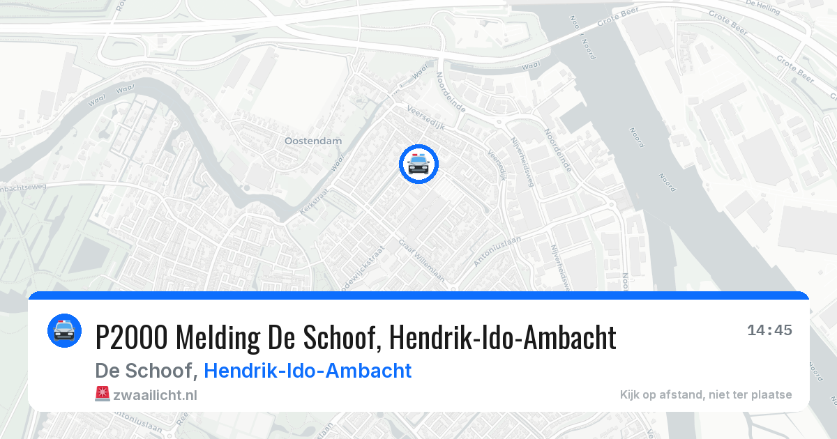 P2000 Melding De Schoof, Hendrik-Ido-Ambacht — 25 jun 2026