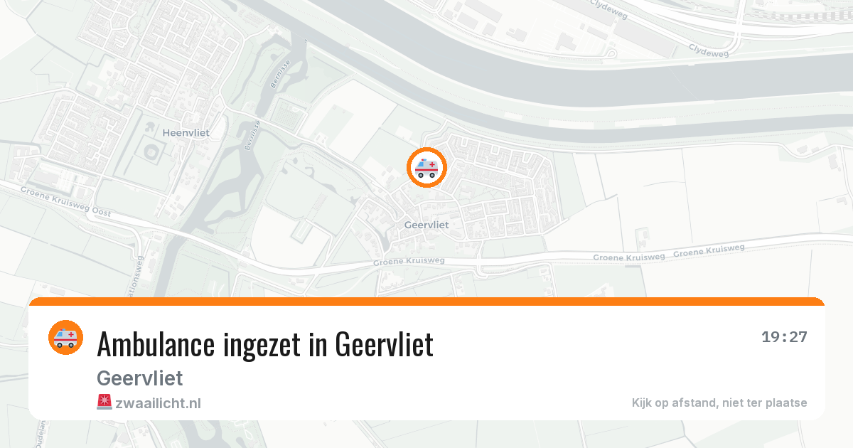Ambulance ingezet in Geervliet — 18 mrt 2026