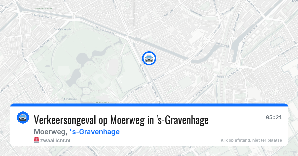 Verkeersongeval op Moerweg in 's-Gravenhage — 14 aug 2026