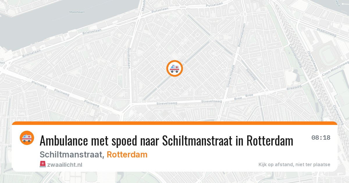 Ambulance met spoed naar Schiltmanstraat in Rotterdam — 31 mrt 2026
