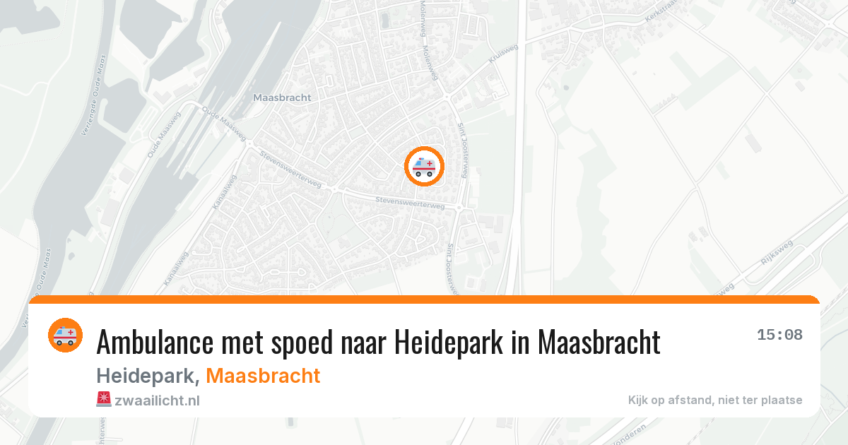 Ambulance met spoed naar Heidepark in Maasbracht — 25 jul 2026