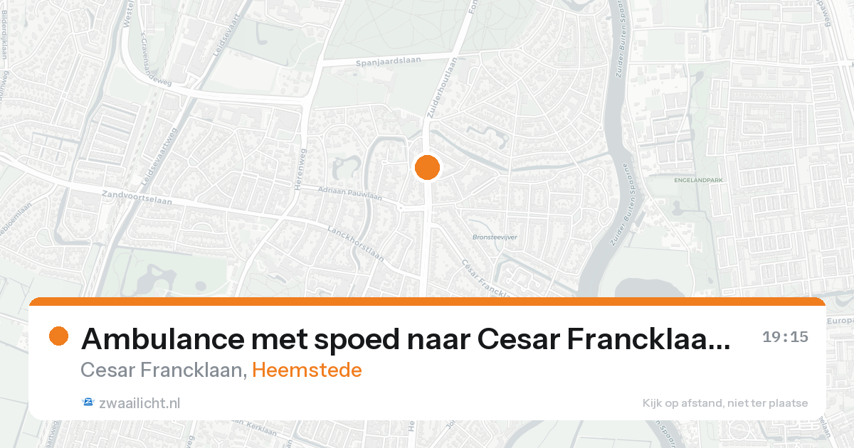 Ambulance met spoed naar Cesar Francklaan in Heemstede — 2 jun 2026