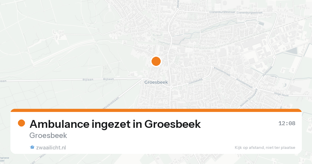 Ambulance ingezet in Groesbeek — 27 jun 2026