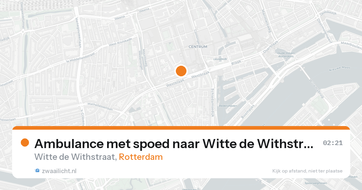 Ambulance met spoed naar Witte de Withstraat in Rotterdam — 16 aug 2026