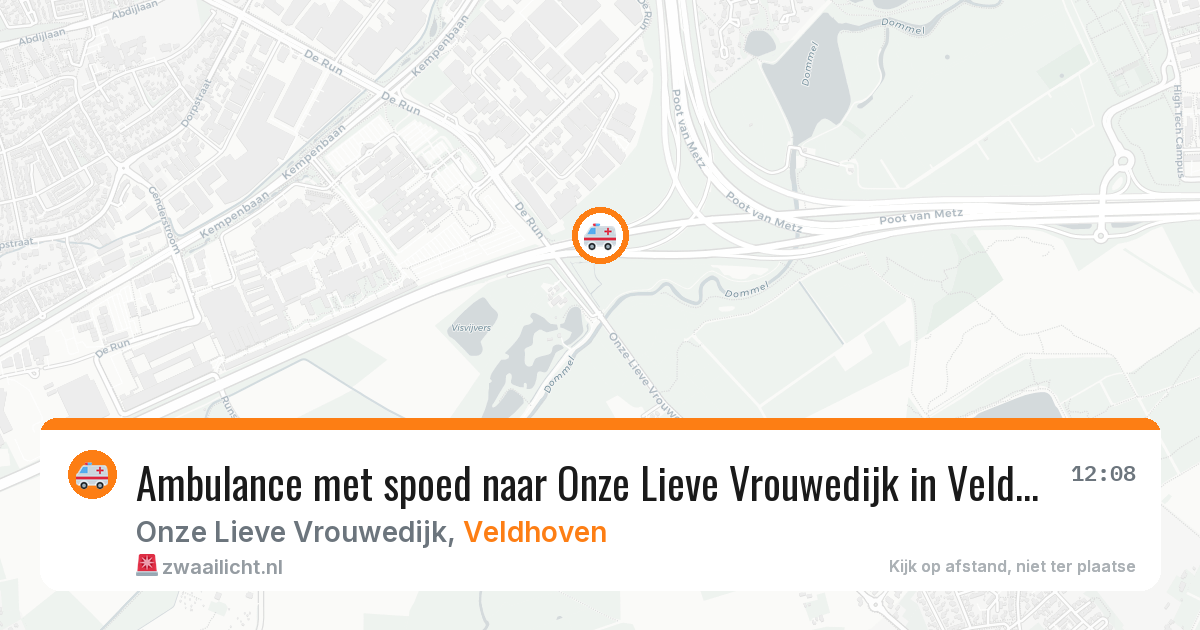 Ambulance met spoed naar Onze Lieve Vrouwedijk in Veldhoven — 14 mei 2026