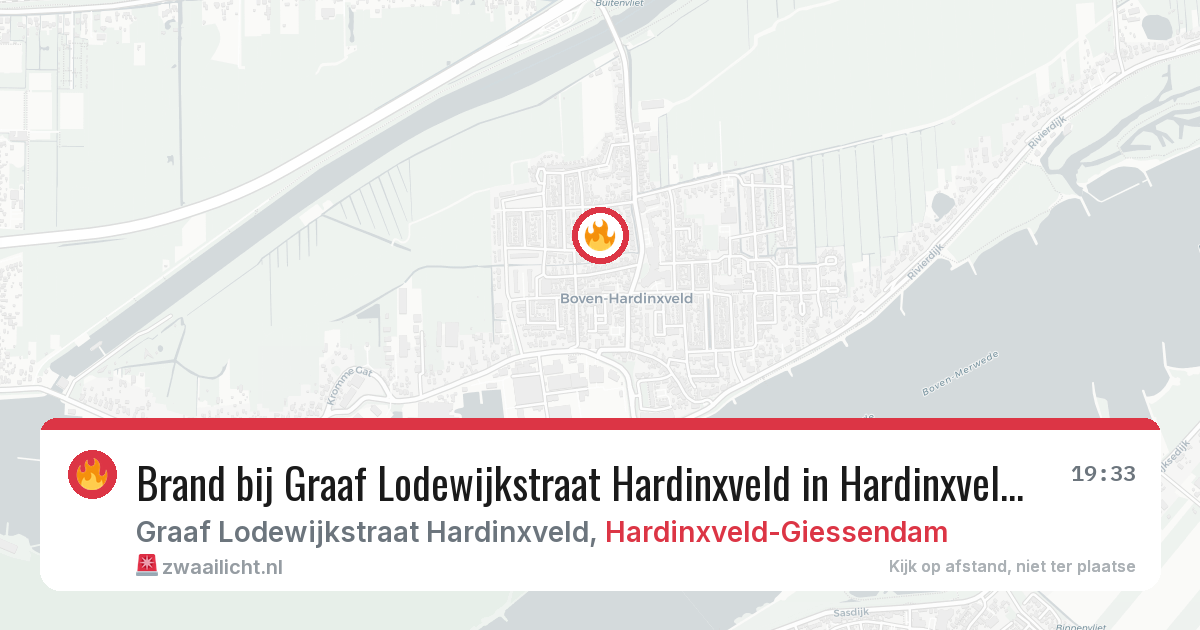 Brand bij Graaf Lodewijkstraat Hardinxveld in Hardinxveld-Giessendam — 24 jun 2026