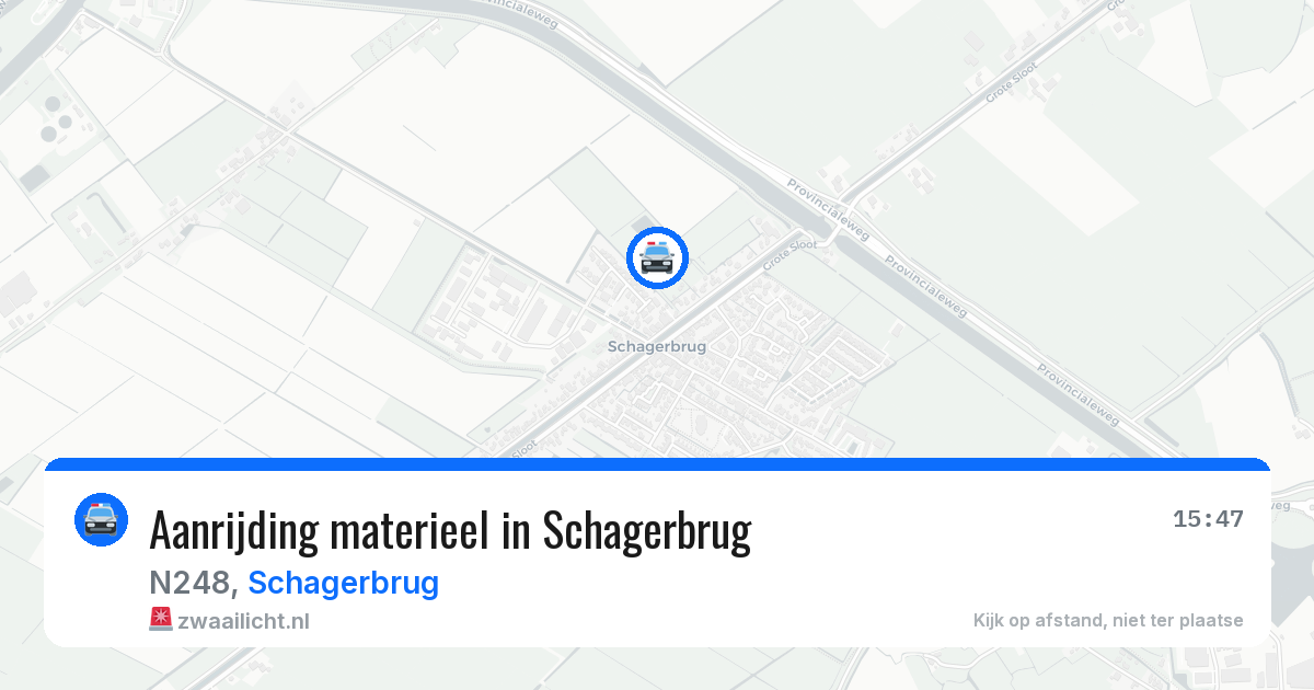Aanrijding materieel in Schagerbrug — 31 jul 2026