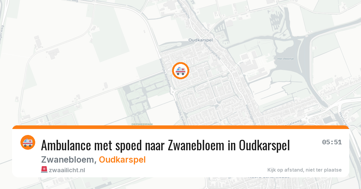 Ambulance met spoed naar Zwanebloem in Oudkarspel — 23 jun 2026