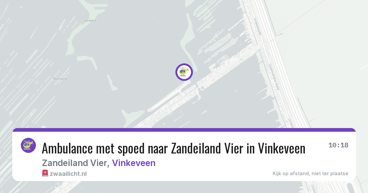 Ambulance met spoed naar Zandeiland Vier in Vinkeveen — 22 mrt 2026