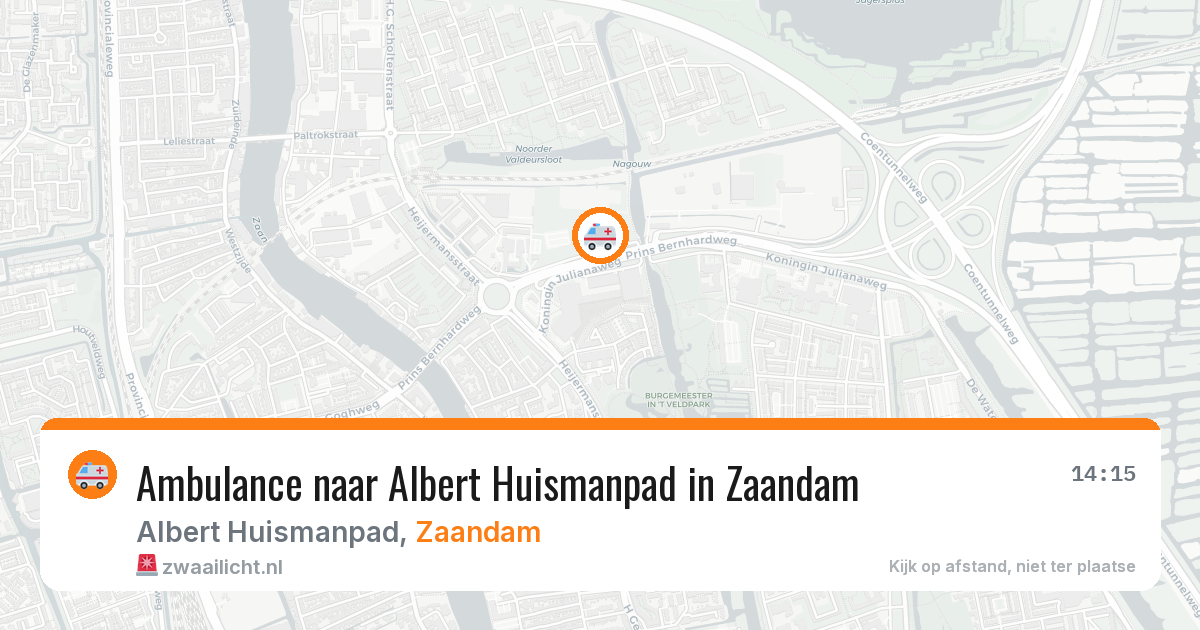 Ambulance naar Albert Huismanpad in Zaandam — 10 aug 2026