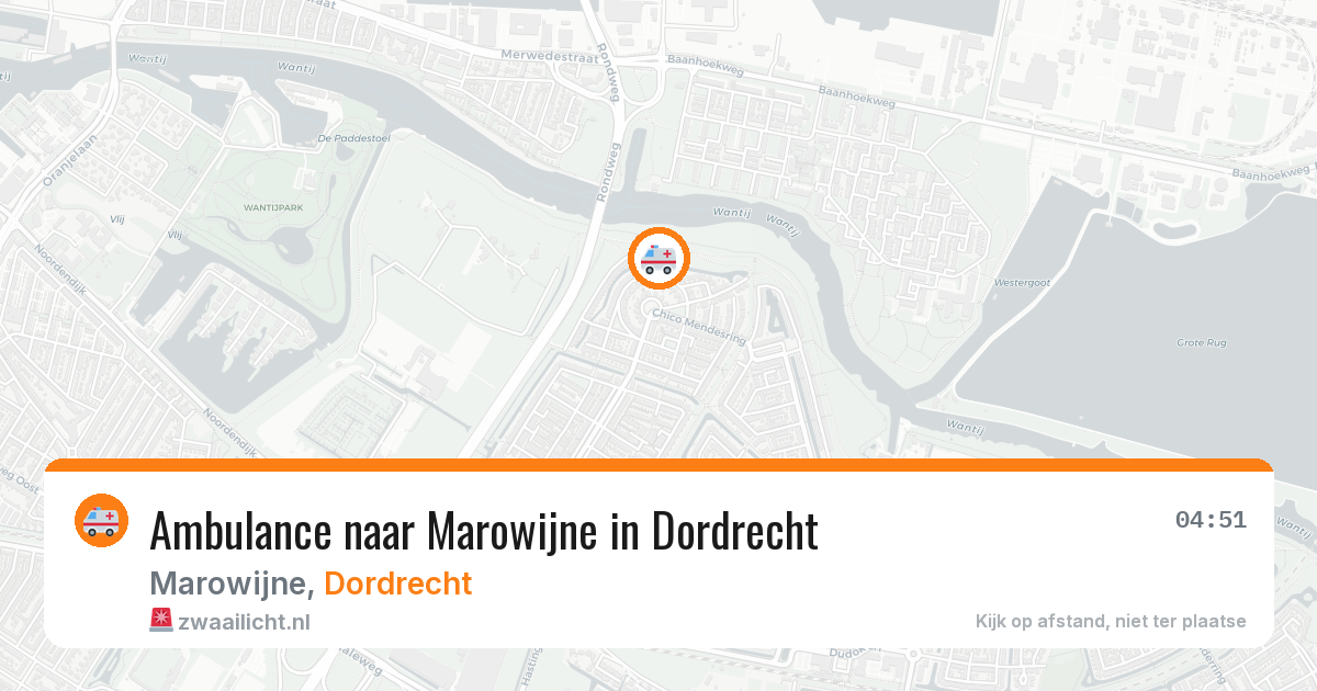 Ambulance naar Marowijne in Dordrecht — 10 aug 2026