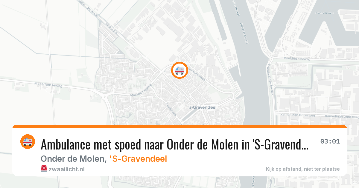 Ambulance met spoed naar Onder de Molen in 'S-Gravendeel — 22 feb 2026