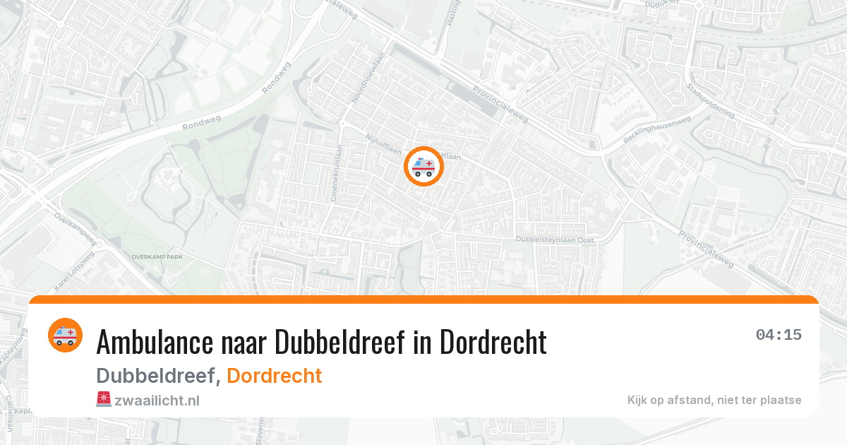 Ambulance naar Dubbeldreef in Dordrecht — 30 jan 2026