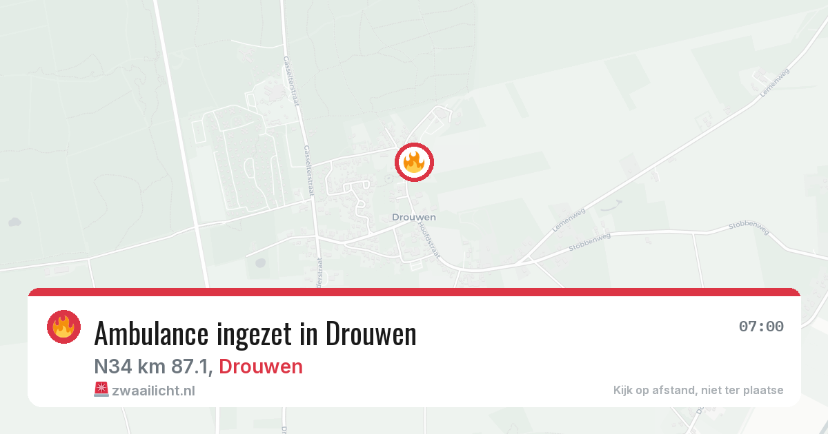 Ambulance ingezet in Drouwen — 21 apr 2026