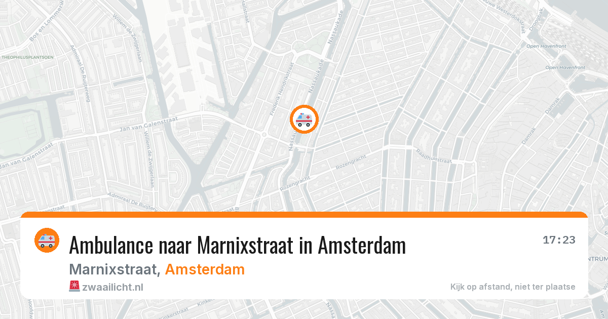 Ambulance naar Marnixstraat in Amsterdam — 10 aug 2026