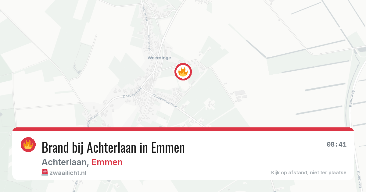 Brand bij Achterlaan in Emmen — 23 mei 2026