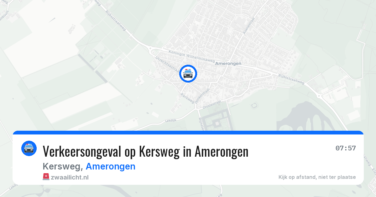 Verkeersongeval op Kersweg in Amerongen — 2 jul 2026