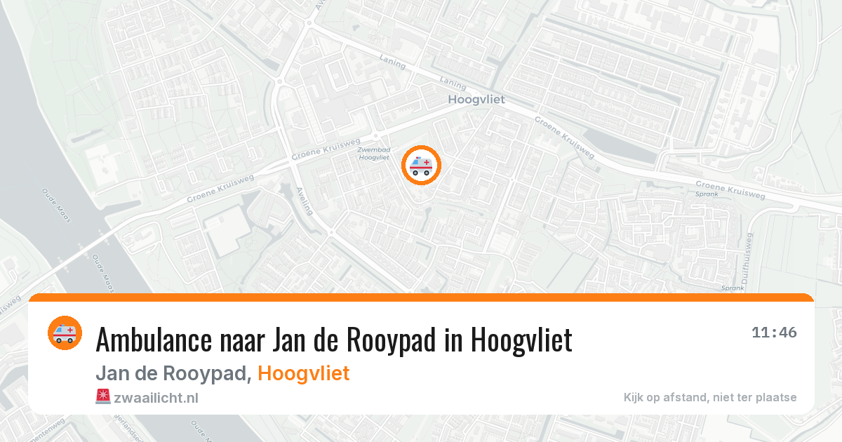Ambulance naar Jan de Rooypad in Hoogvliet — 30 mrt 2026
