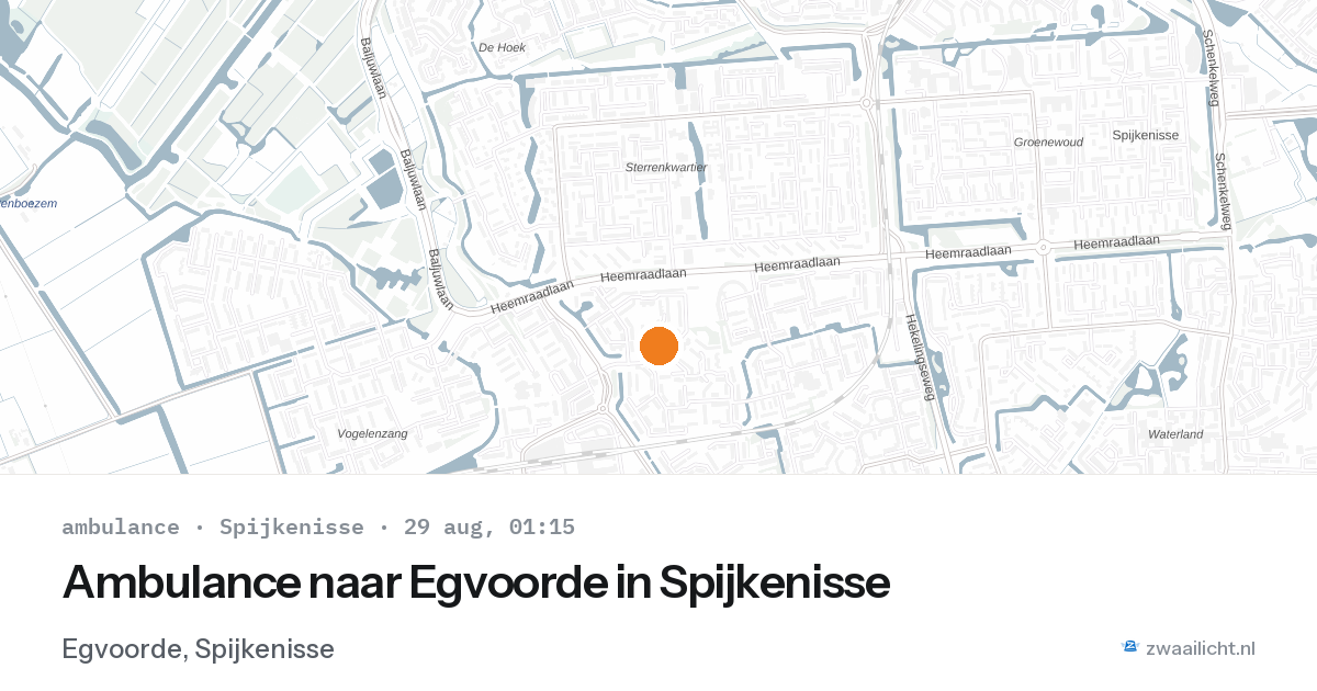 Ambulance naar Egvoorde in Spijkenisse — 28 aug 2026