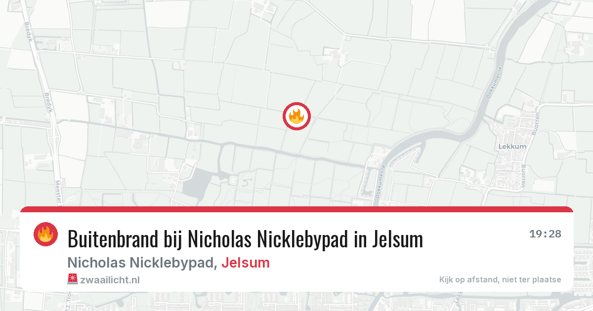 Buitenbrand bij Nicholas Nicklebypad in Jelsum — 28 apr 2026