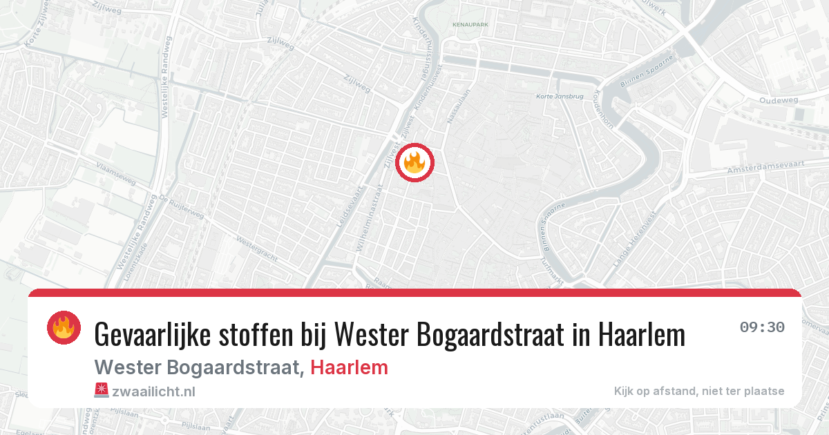 Gevaarlijke stoffen bij Wester Bogaardstraat in Haarlem — 7 mei 2026