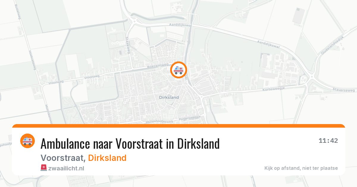 Ambulance naar Voorstraat in Dirksland — 14 aug 2026