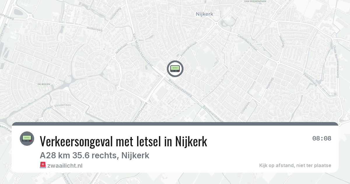 Verkeersongeval met letsel in Nijkerk — 19 jun 2026